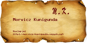 Morvicz Kunigunda névjegykártya